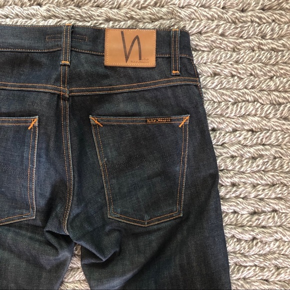 Nudie Grim Tim Dry Red Selvage Denim - Picture 3 of 10